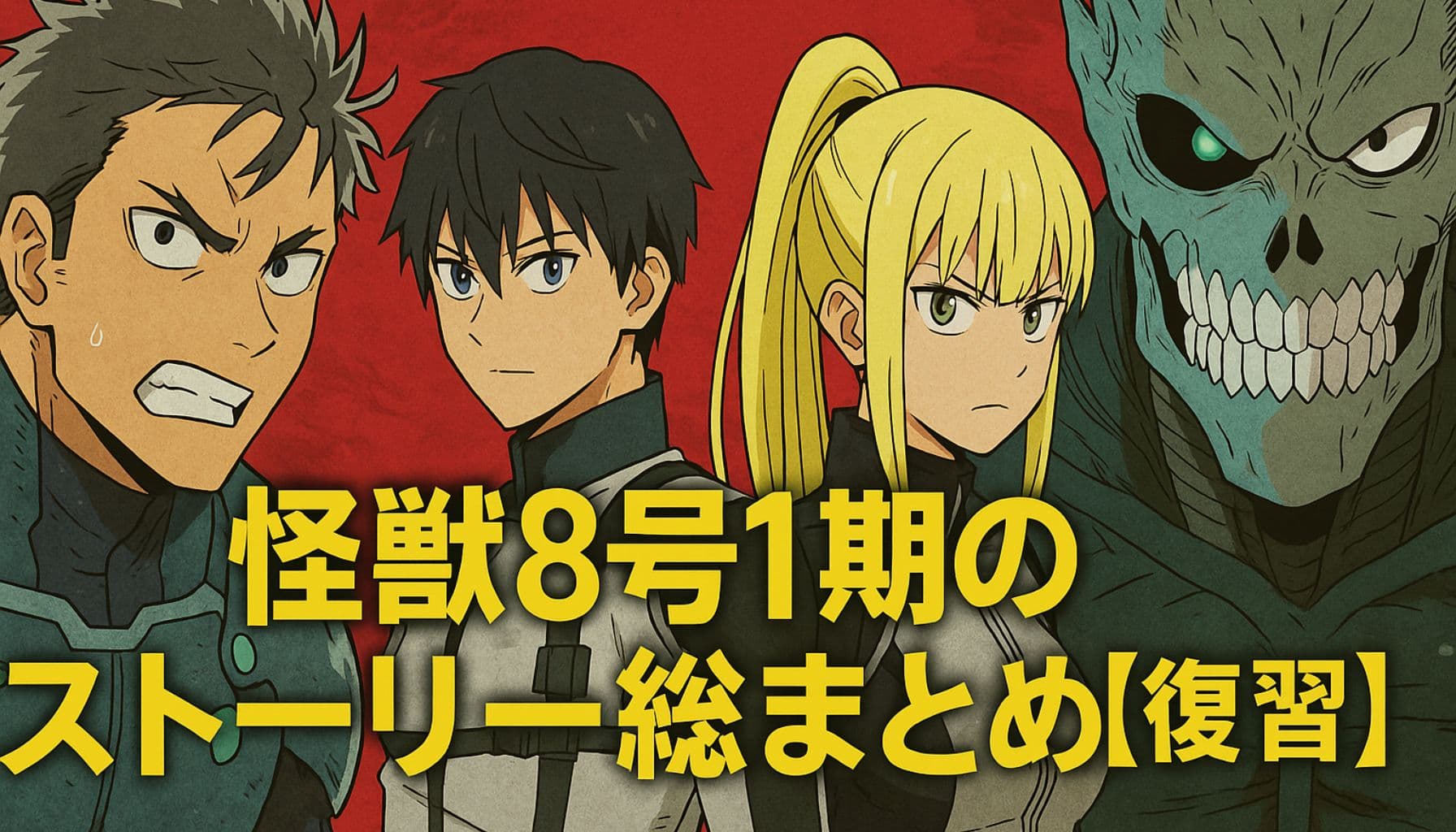 怪獣8号のアニメ第1期の登場キャラクターとストーリー総まとめのタイトル画像
