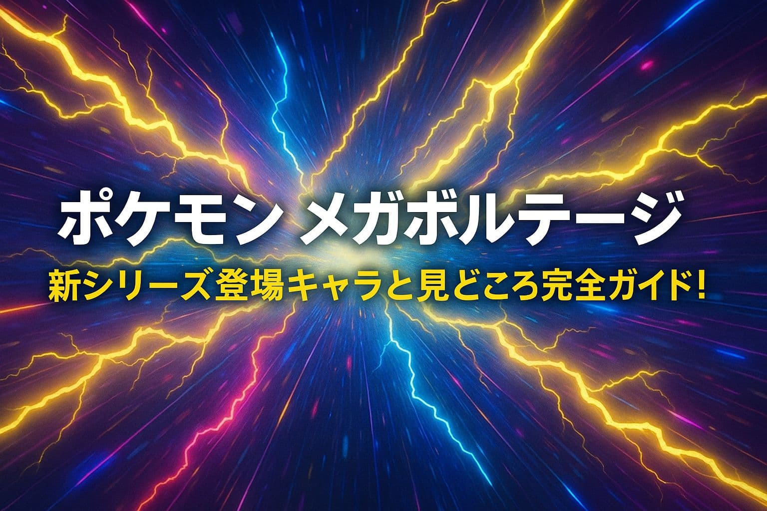 ポケモン メガボルテージの新キャラと見どころを紹介するアイキャッチ画像
