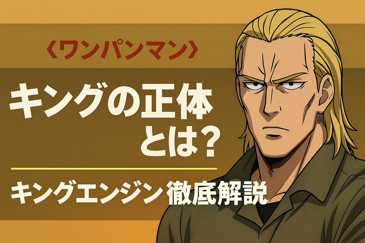 ワンパンマンのS級ヒーロー「キング」とキングエンジンの正体を解説するアイキャッチ画像