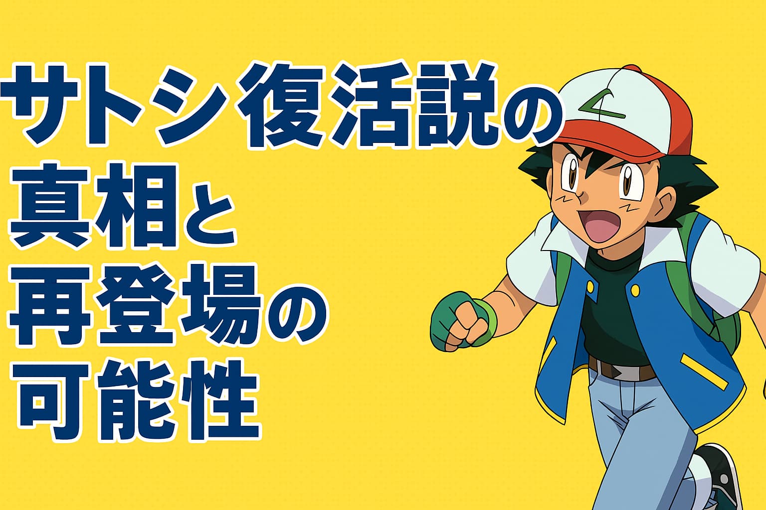 サトシ復活説の真相と再登場の可能性を描いたアニメ風アイキャッチ画像