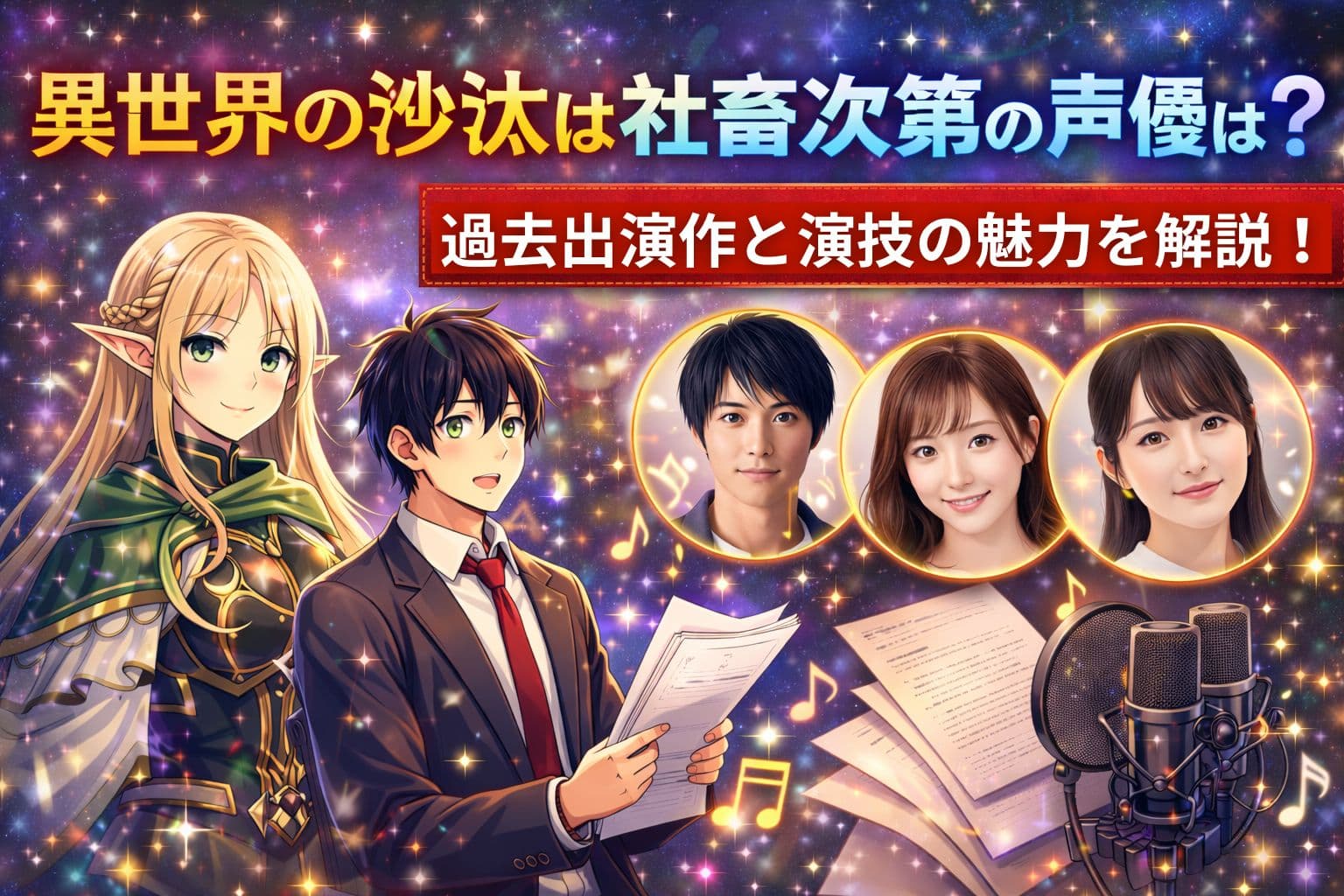 異世界の沙汰は社畜次第の声優キャストと過去出演作、演技の魅力を解説するアイキャッチ画像