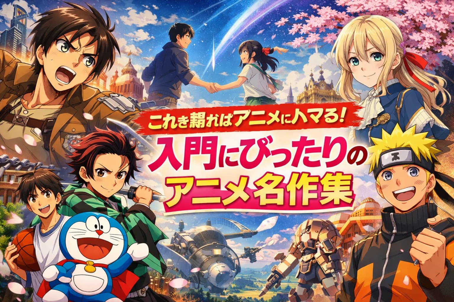 これを観ればアニメにハマる！入門にぴったりのアニメ名作集のアイキャッチ画像