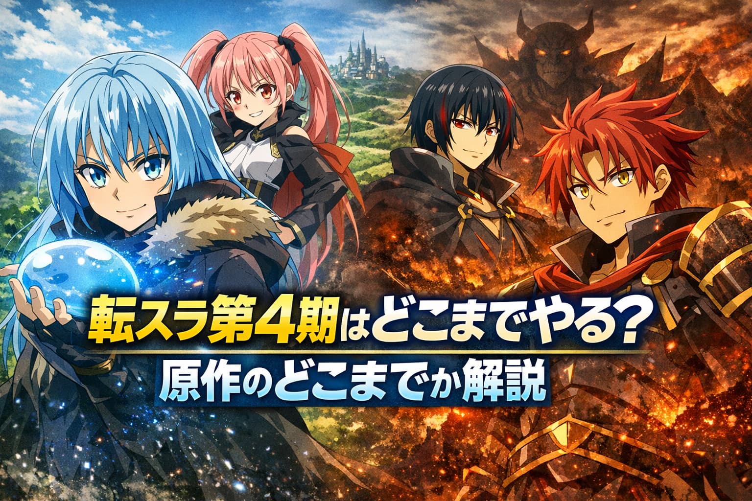 転スラ第4期はどこまでやるのか原作範囲を解説するイメージ